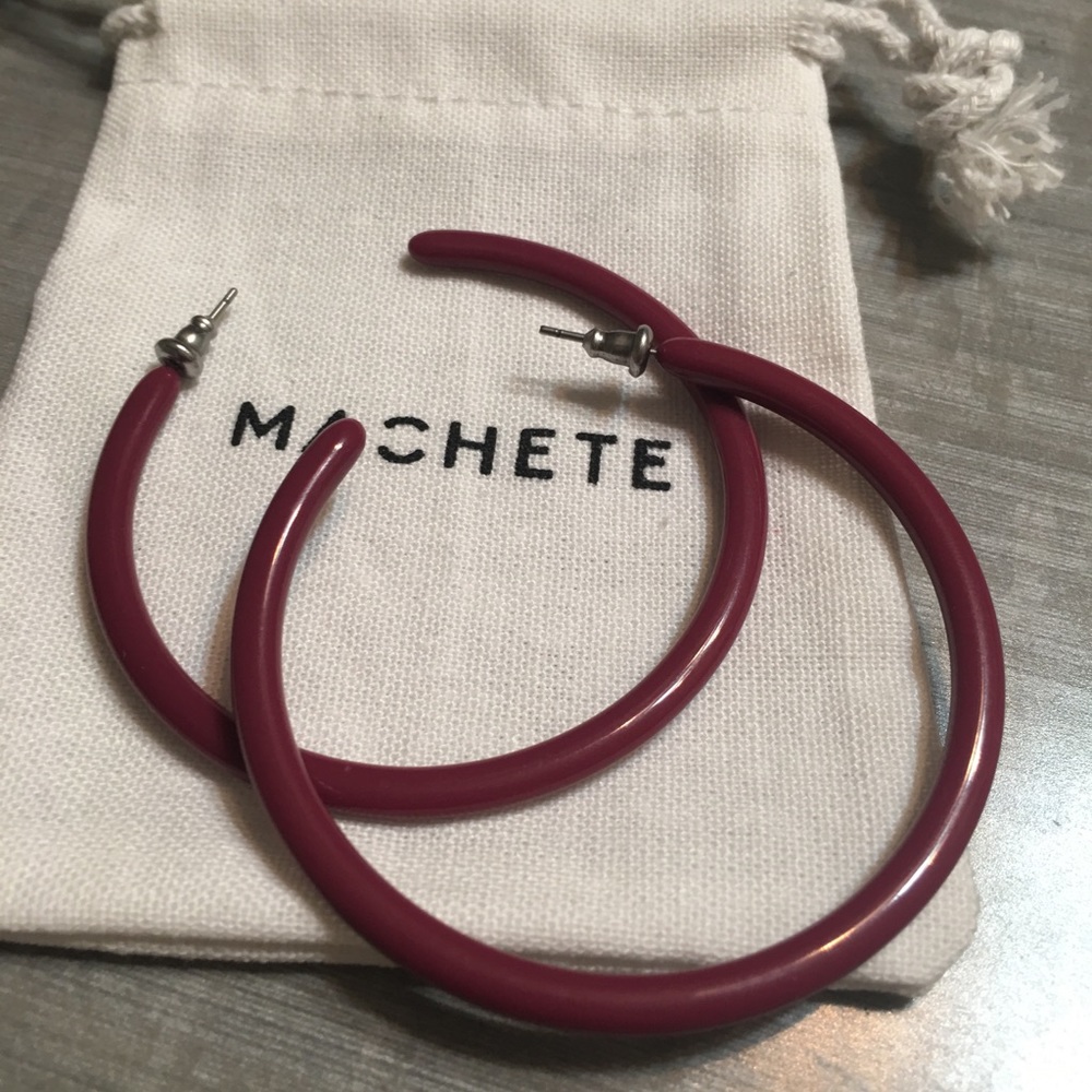 Machete large hoops in modern orchid